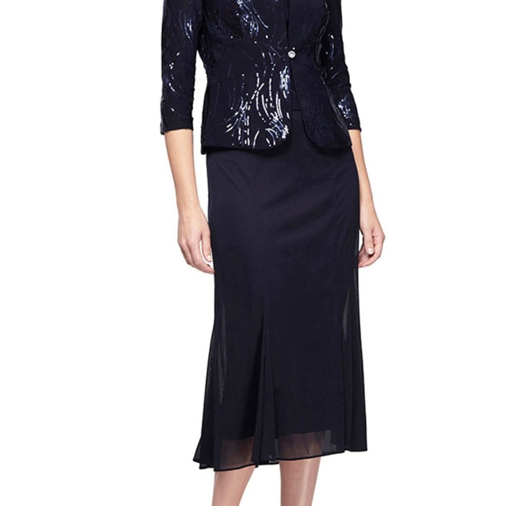 Chiffon & sequins evening dress with jacket!